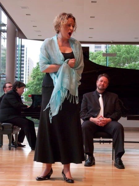 Image by Michael Cooper Laura Albino performing in the Richard Bradshaw Amphitheatre