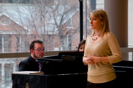Image by Michael Cooper Laura Albino performing in the Richard Bradshaw Amphitheatre
