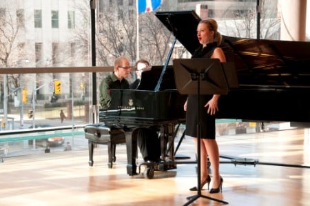 Image by Michael Cooper Laura Albino performing in the Richard Bradshaw Amphitheatre